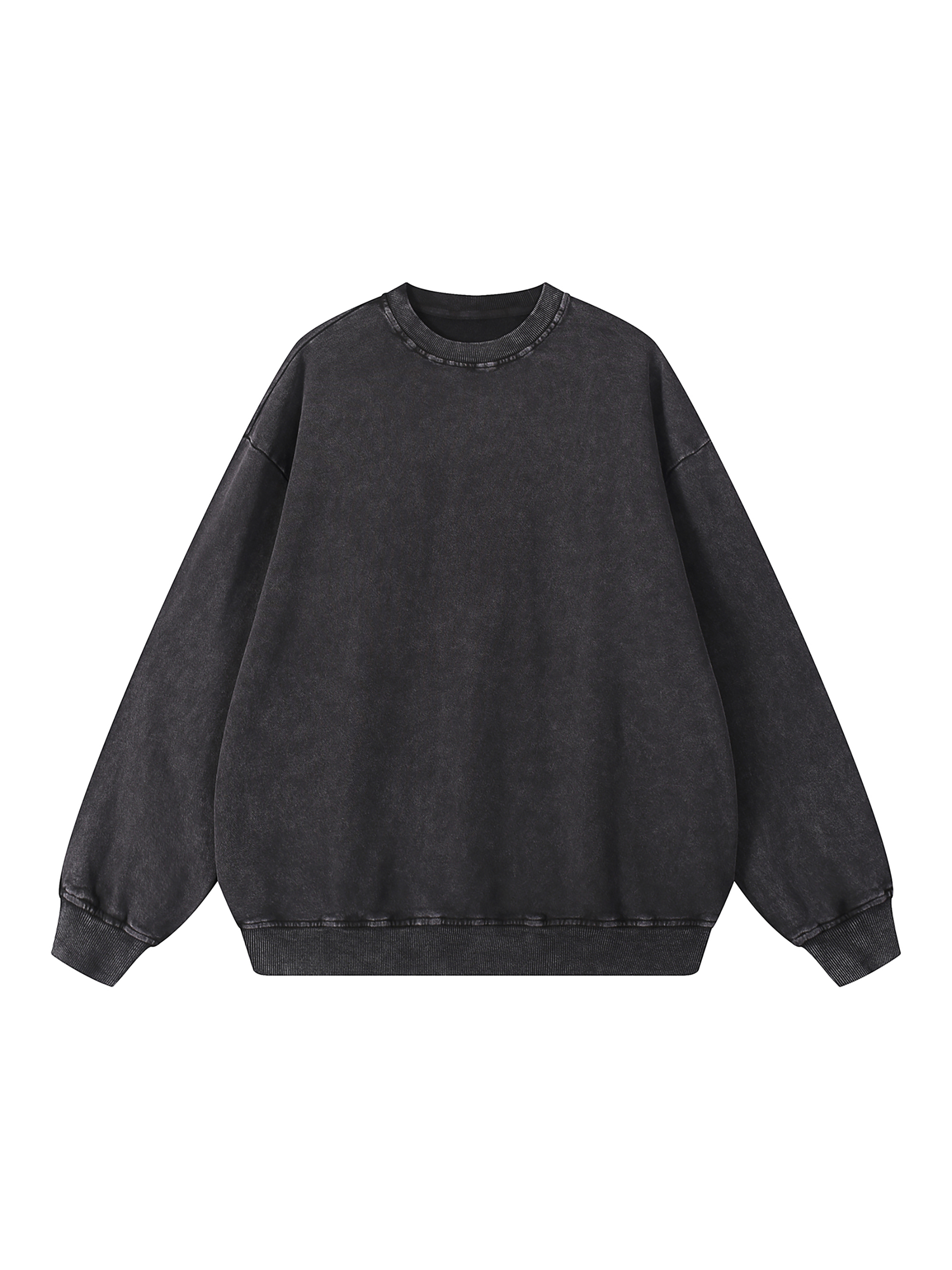 【oan】Classic Damage 13 Sweatshirt Acid Wash Oversized Sweatshirt – Essential Streetwear