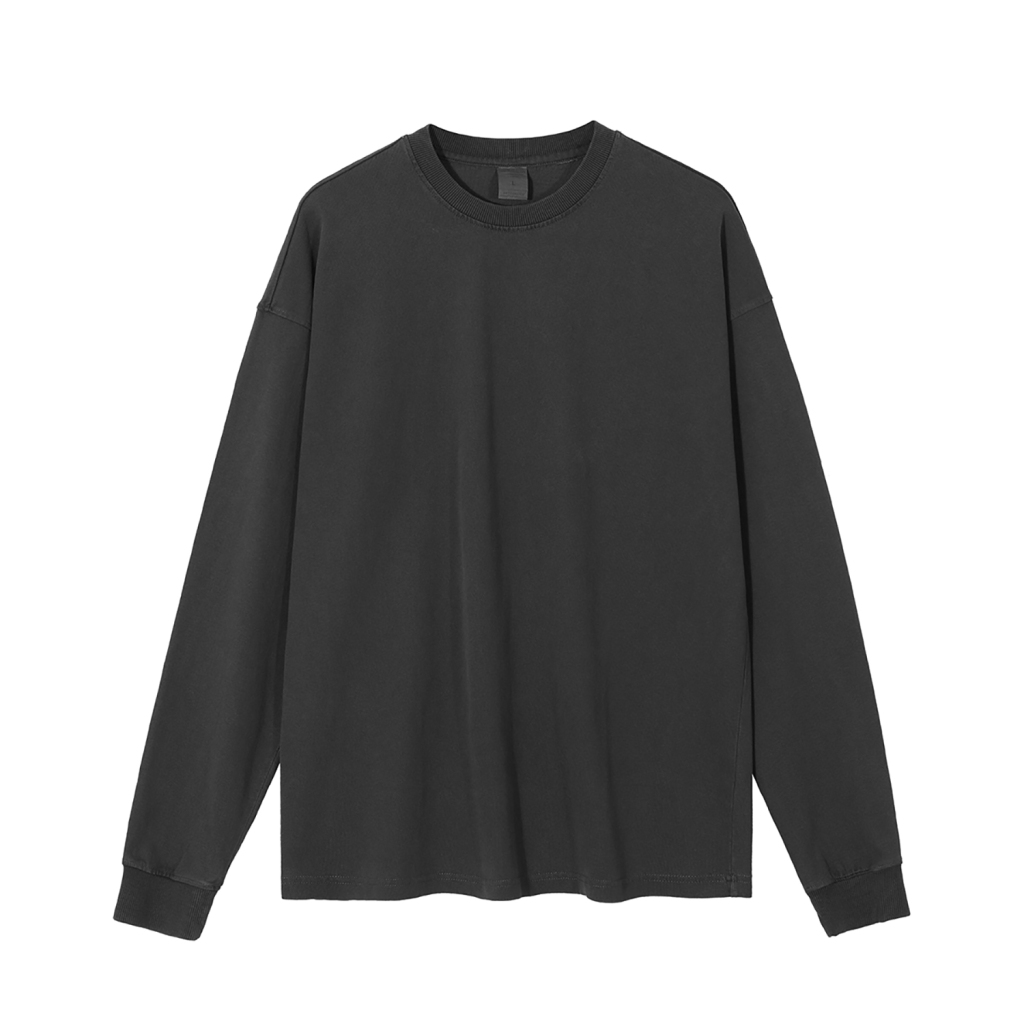Streetwear Oversized Vintage Wahsed Long Sleeve Tee - Print On Demand-28