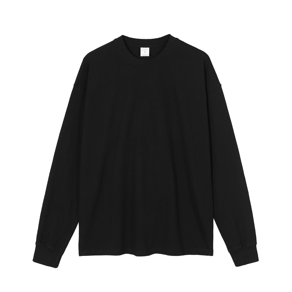 Streetwear Unisex Oversized Vintage Solid Color Long Sleeve Tee-6