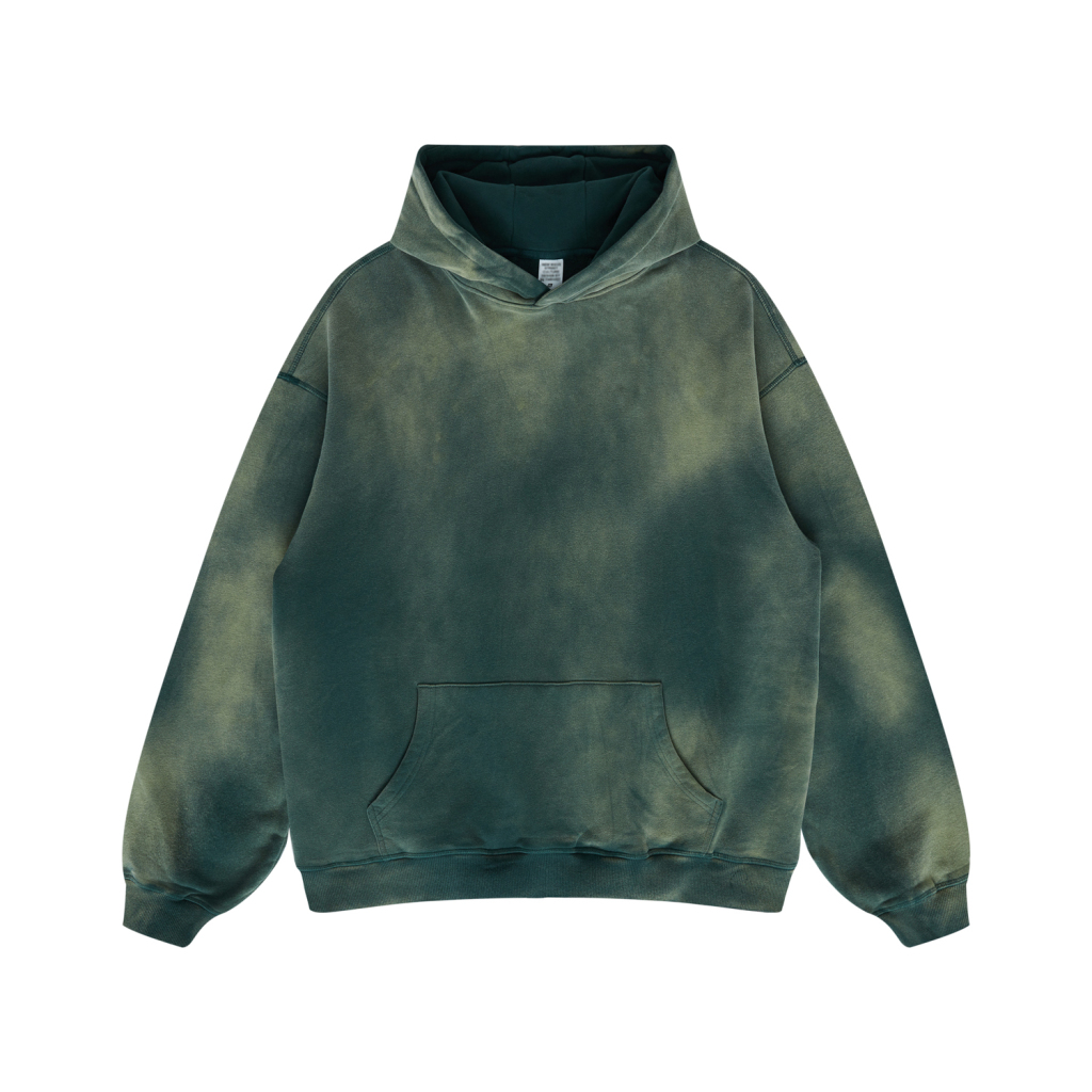 Streetwear Unisex Ombre Washed Effect Hoodie - Print On Demand | HugePOD-4