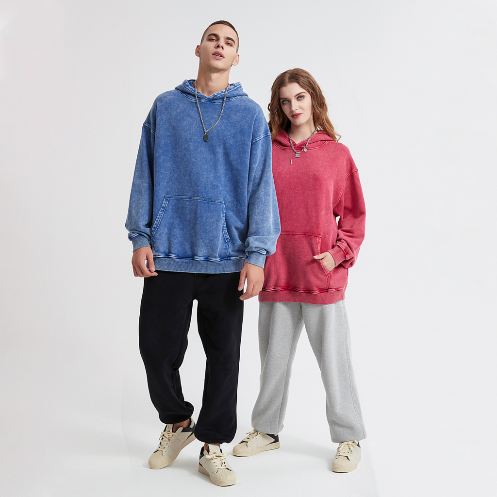 Oversized Snow Wash Hoodie - Print On Demand | HugePOD-3