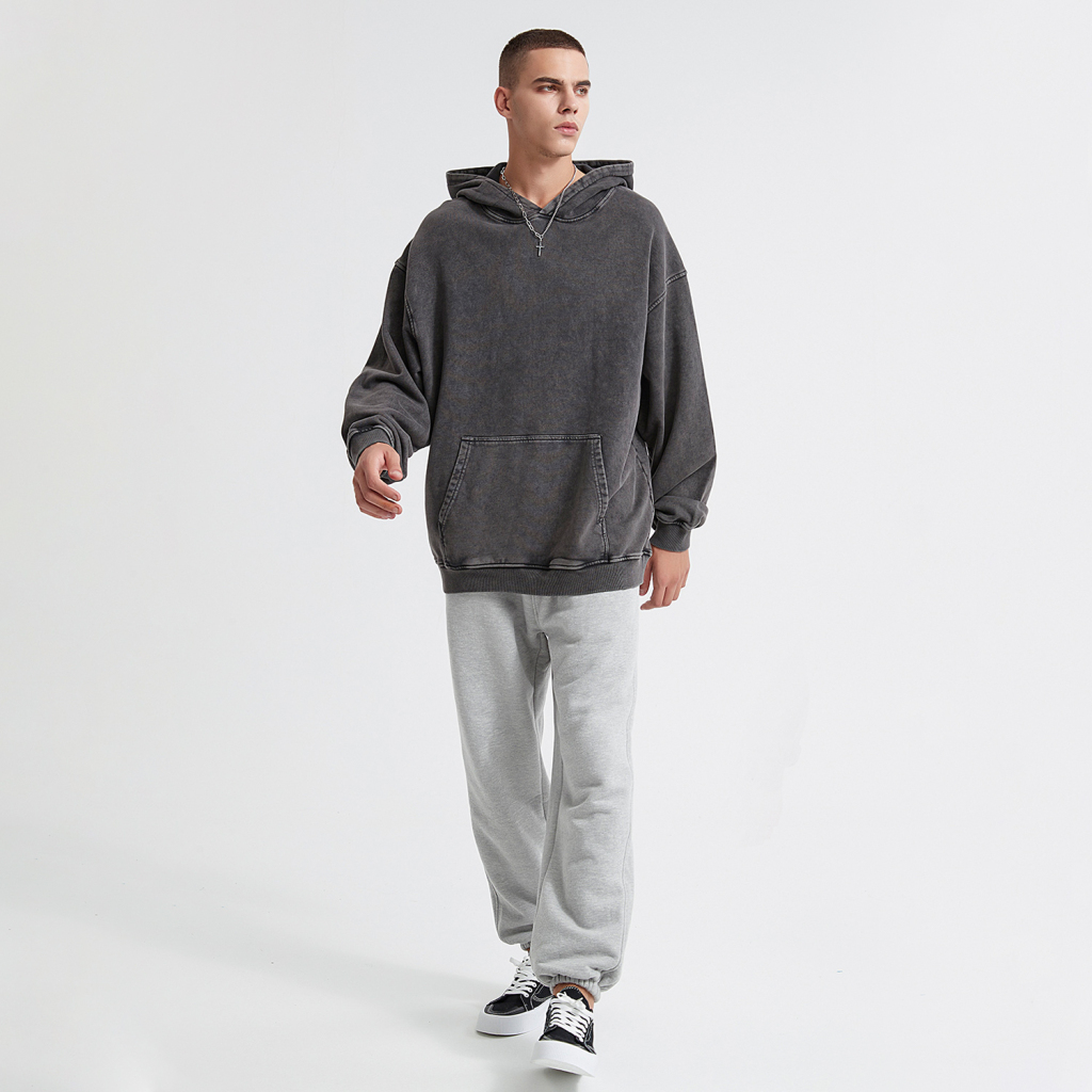 Oversized Snow Wash Hoodie - Print On Demand | HugePOD-10
