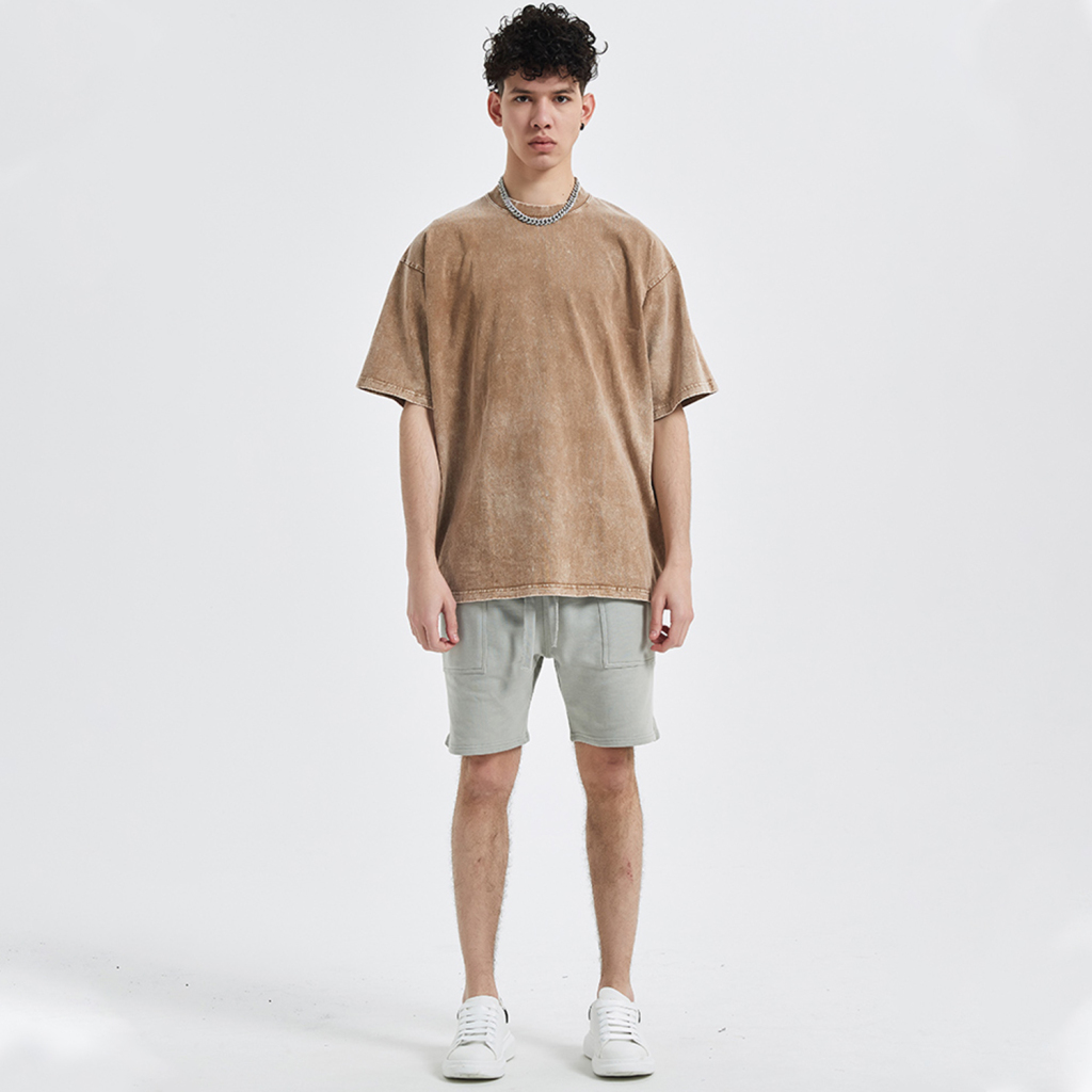 Streetwear Unisex Oversized Snow Wash T-Shirt - Print On Demand | HugePOD-9