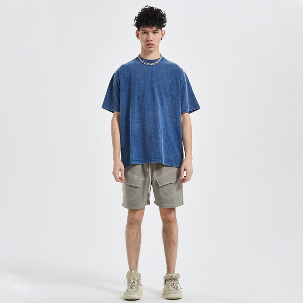 Streetwear Unisex Oversized Snow Wash T-Shirt - Print On Demand | HugePOD-14