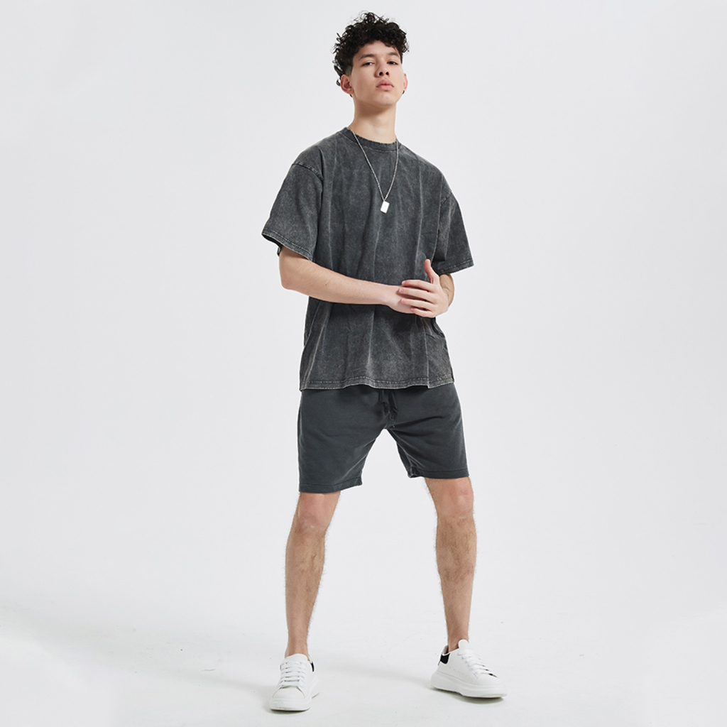 Streetwear Unisex Oversized Snow Wash T-Shirt - Print On Demand | HugePOD-11