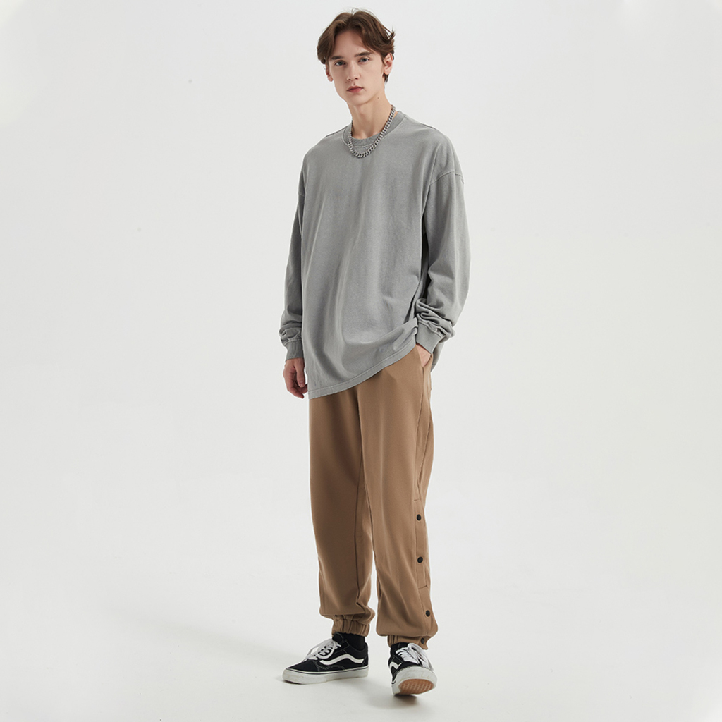 Streetwear Oversized Vintage Wahsed Long Sleeve Tee - Print On Demand-8