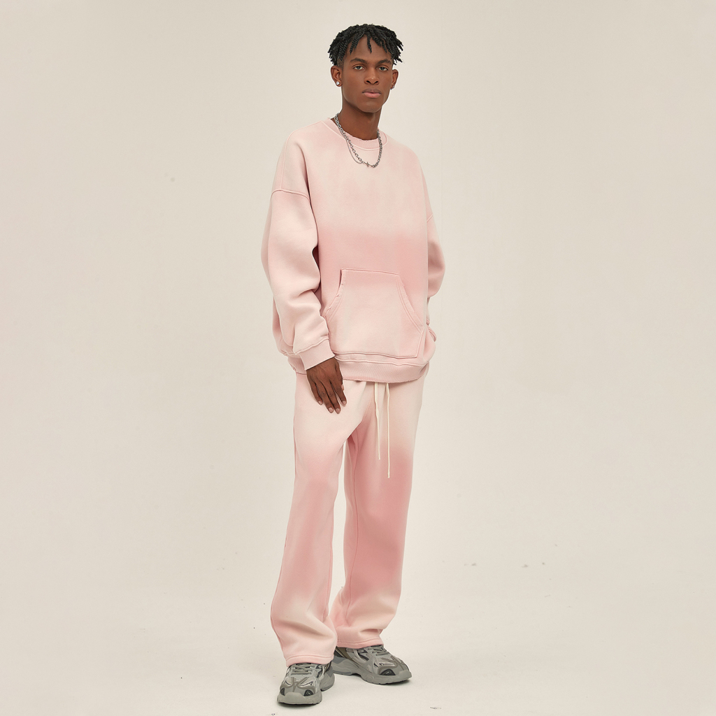 Streetwear Colored Gradient Washed Effect Pullover - Print On Demand-7