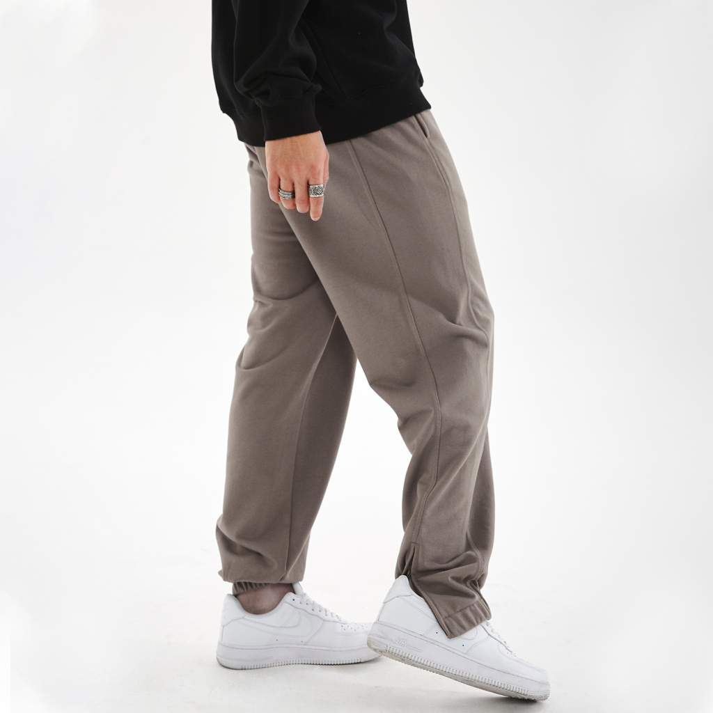 Streetwear Unisex Zipper Split Hem Joggers - Print On Demand | HugePOD-9