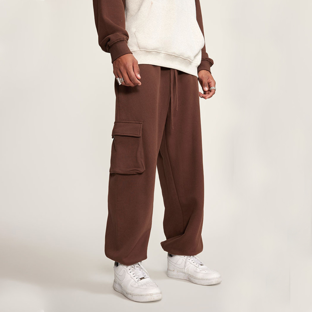 Streetwear Drawstring Waist Fleece Joggers | Dropshipping-3