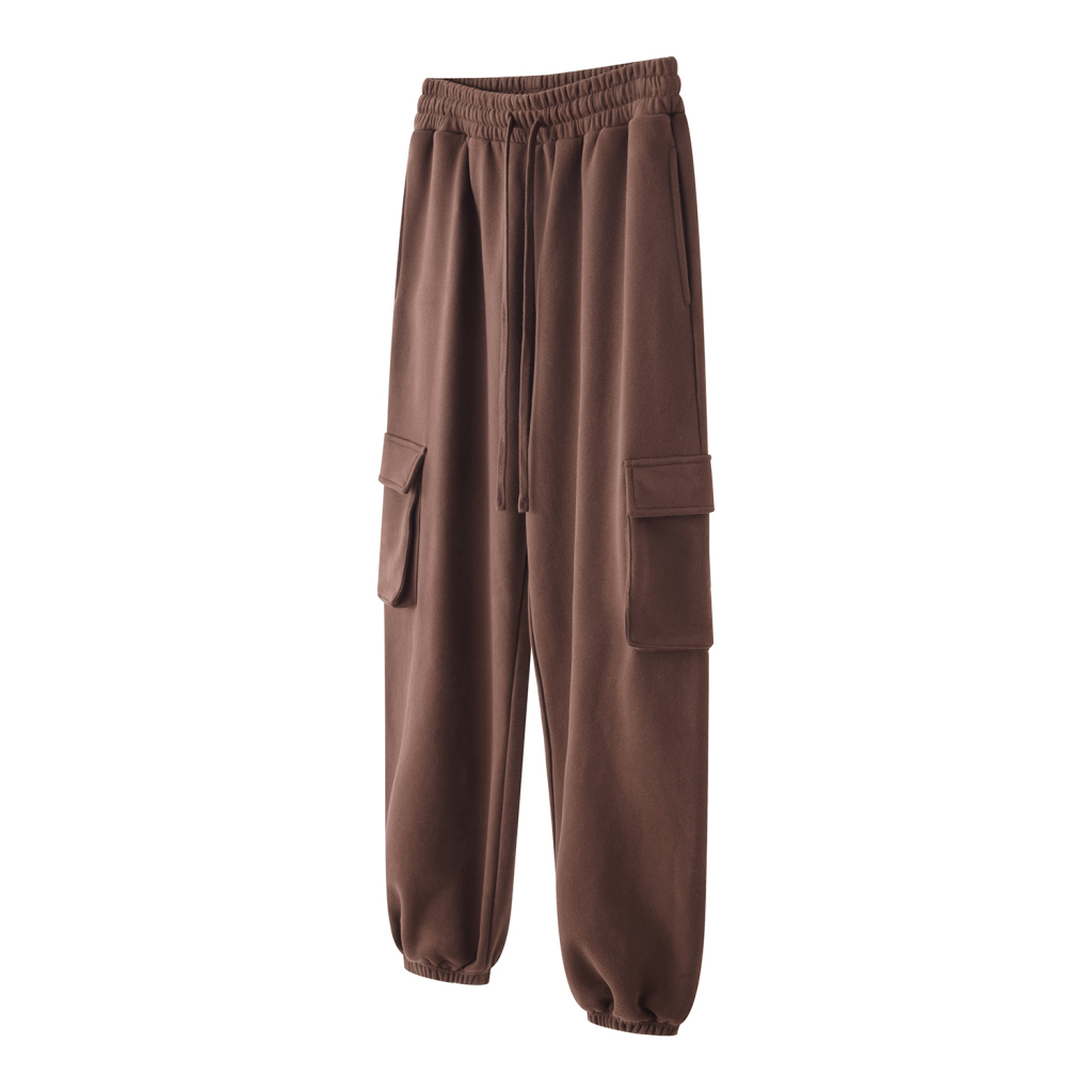 Streetwear Drawstring Waist Fleece Joggers | Dropshipping-14