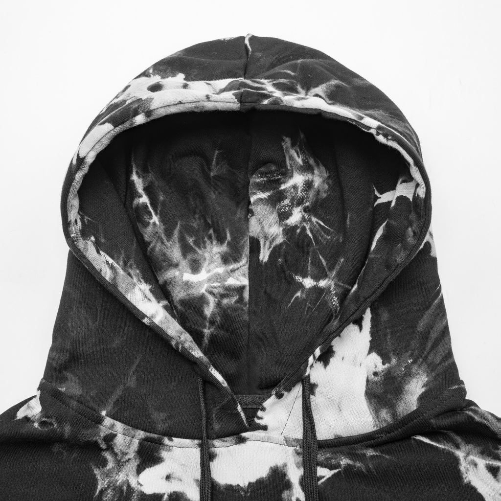 Streetwear Unisex Marble Tie-Dye Hoodie - Print On Demand | HugePOD-3