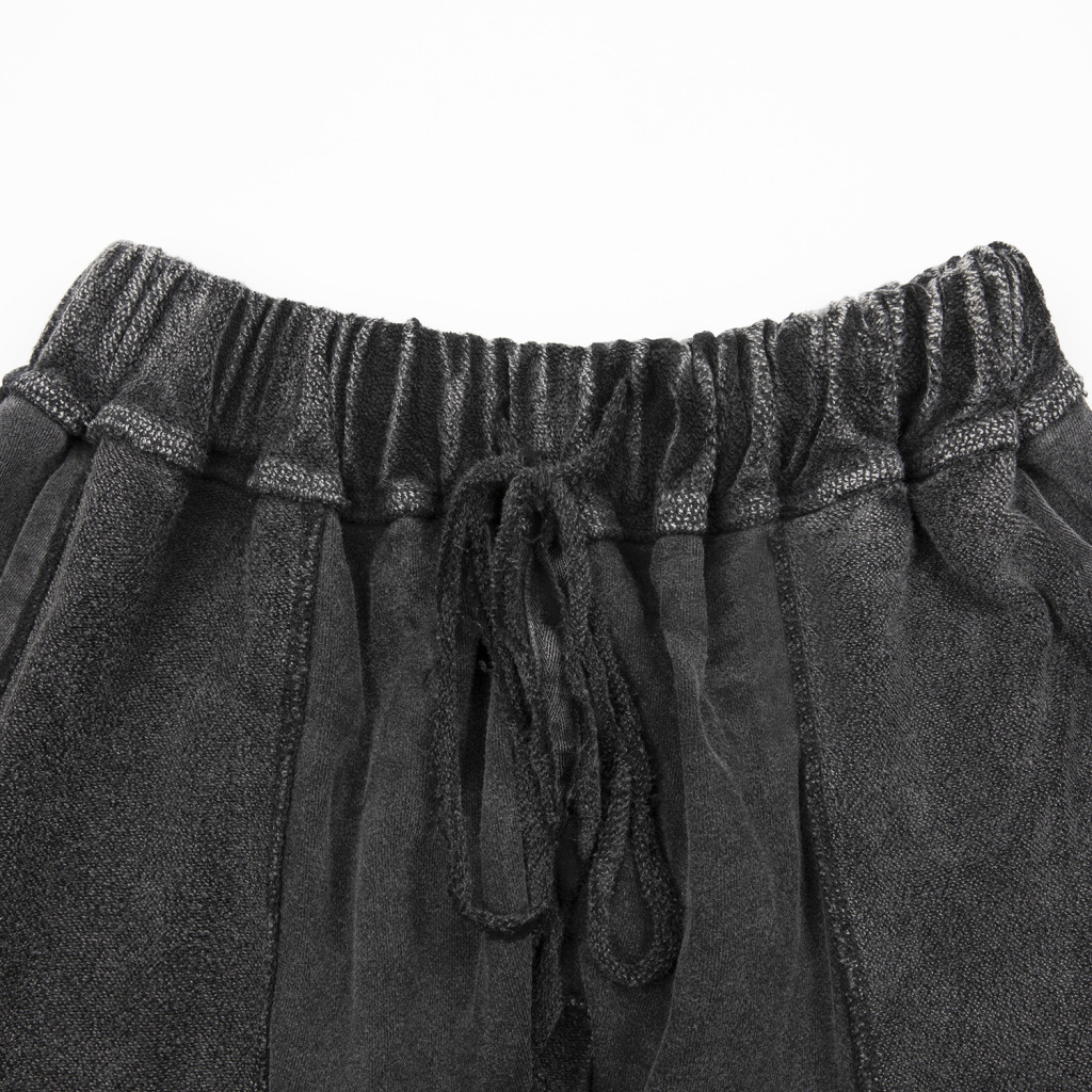 Streetwear Unisex Top Stitch Ripped Vintage Shorts - Print On Demand | HugePOD-3
