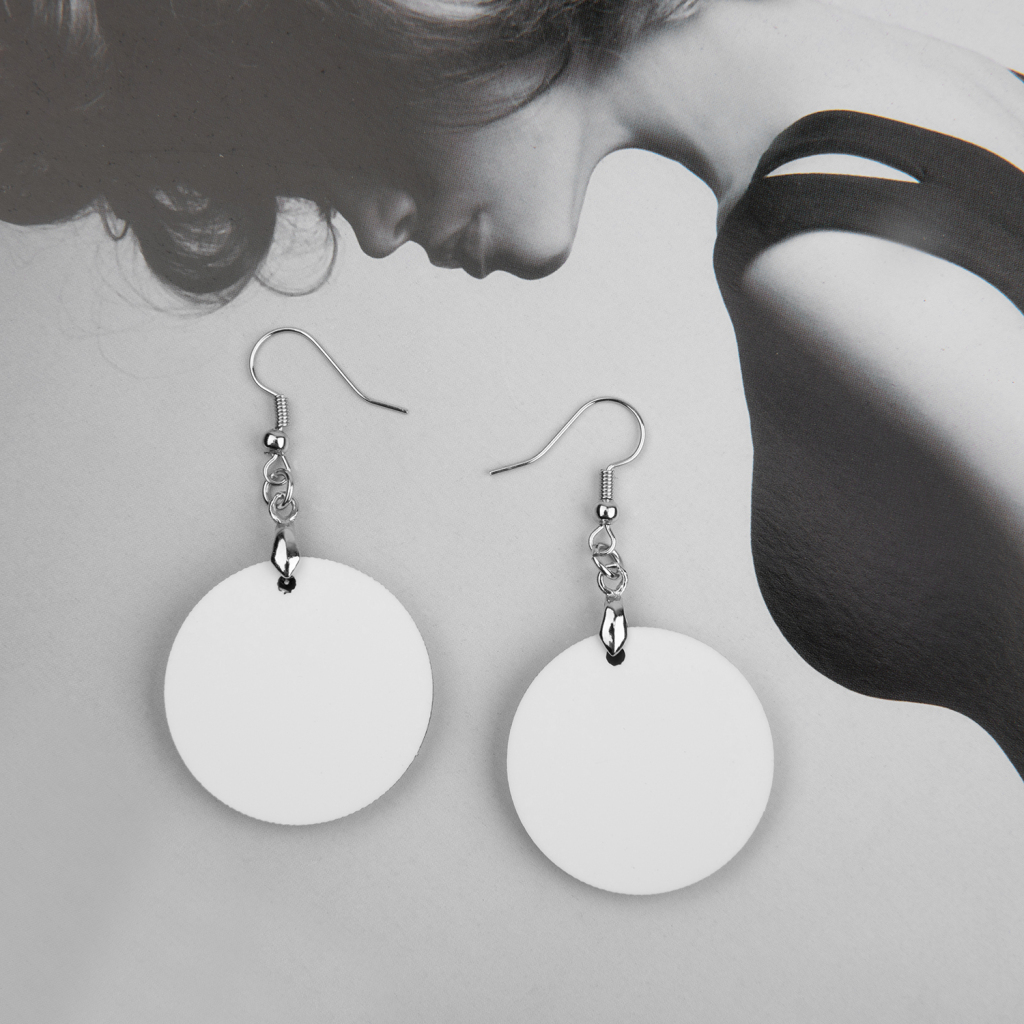 All-Over Print Wooden Earrings | HugePOD-4