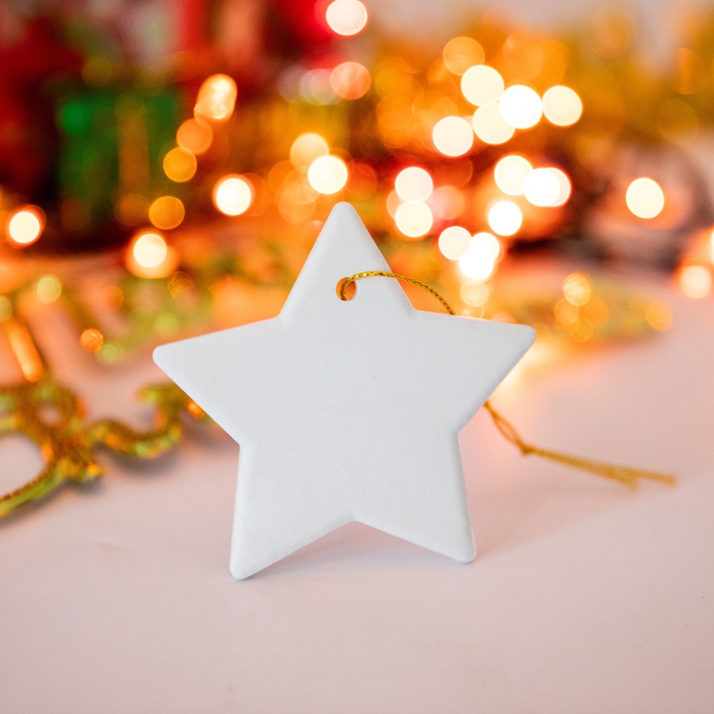 Custom Star Christmas Tree Ceramic Pendants | HugePOD-4