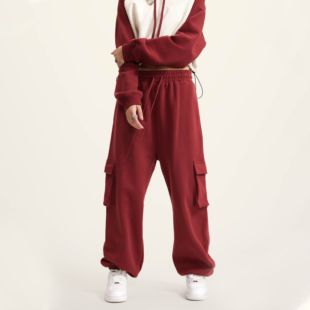 Streetwear Drawstring Waist Fleece Joggers | Dropshipping-5