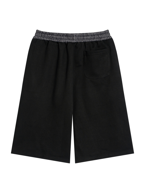 Unisex Plaid Waistband Shorts