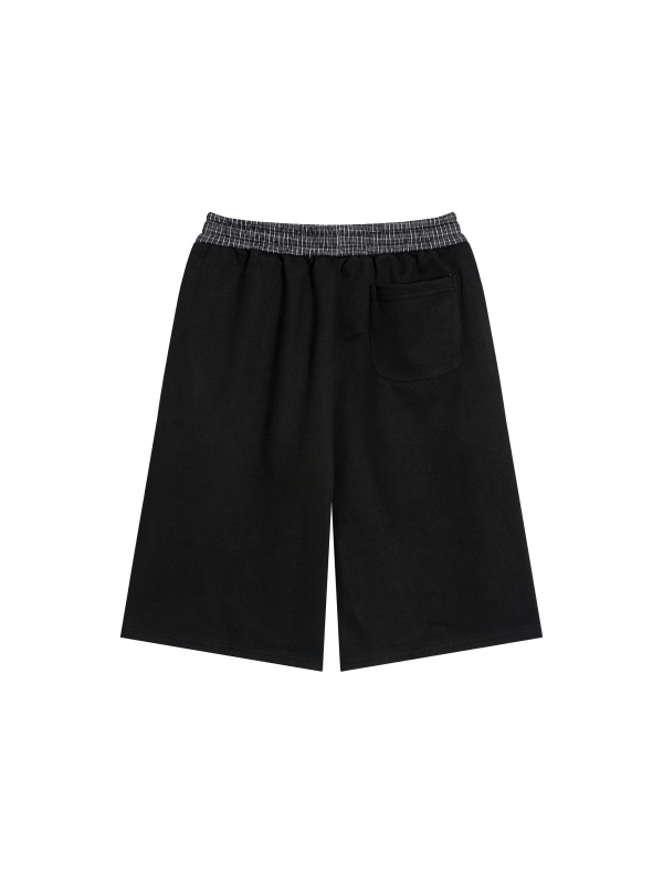 Unisex Plaid Waistband Shorts