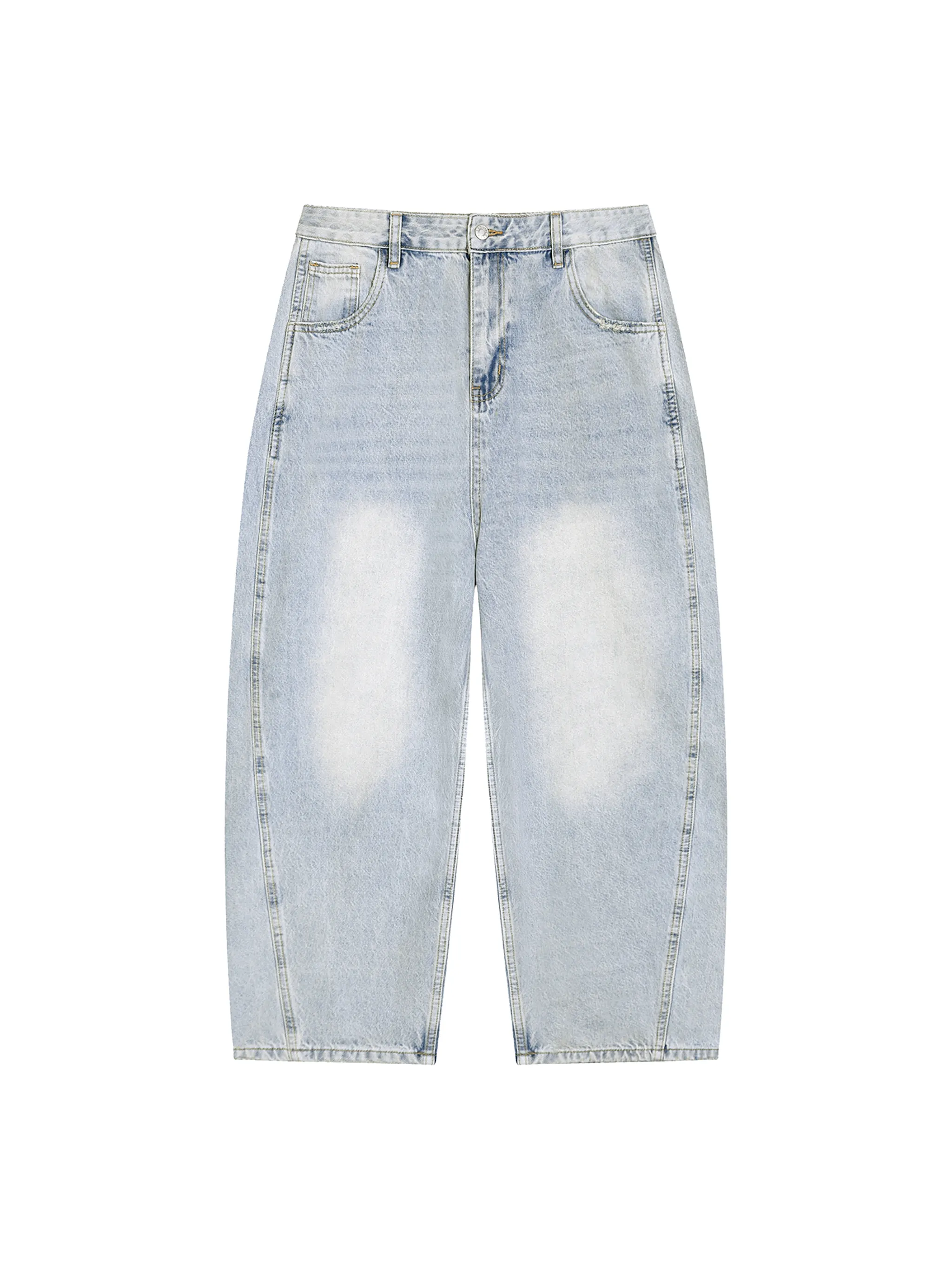 Men's Vintage Wash Sunfade Barrel Leg Jeans
