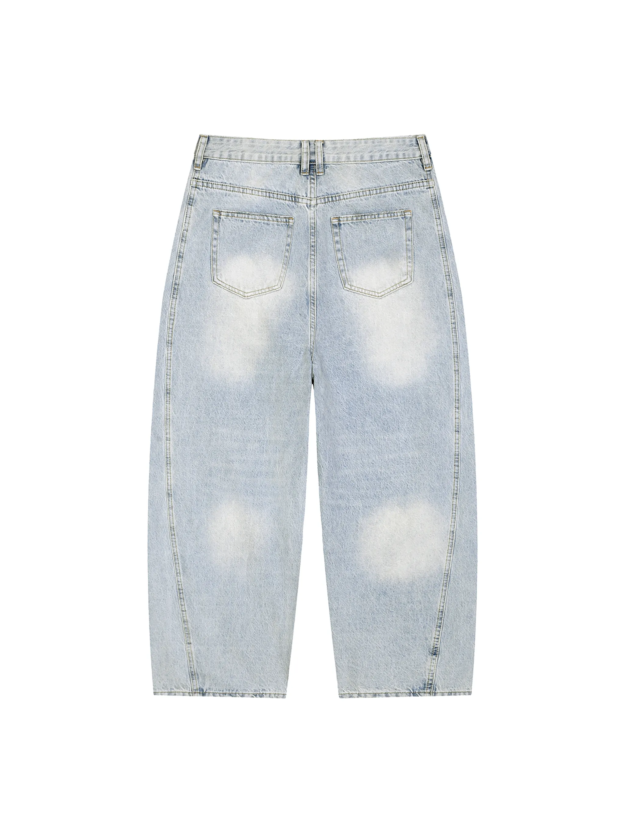 Men's Vintage Wash Sunfade Barrel Leg Jeans