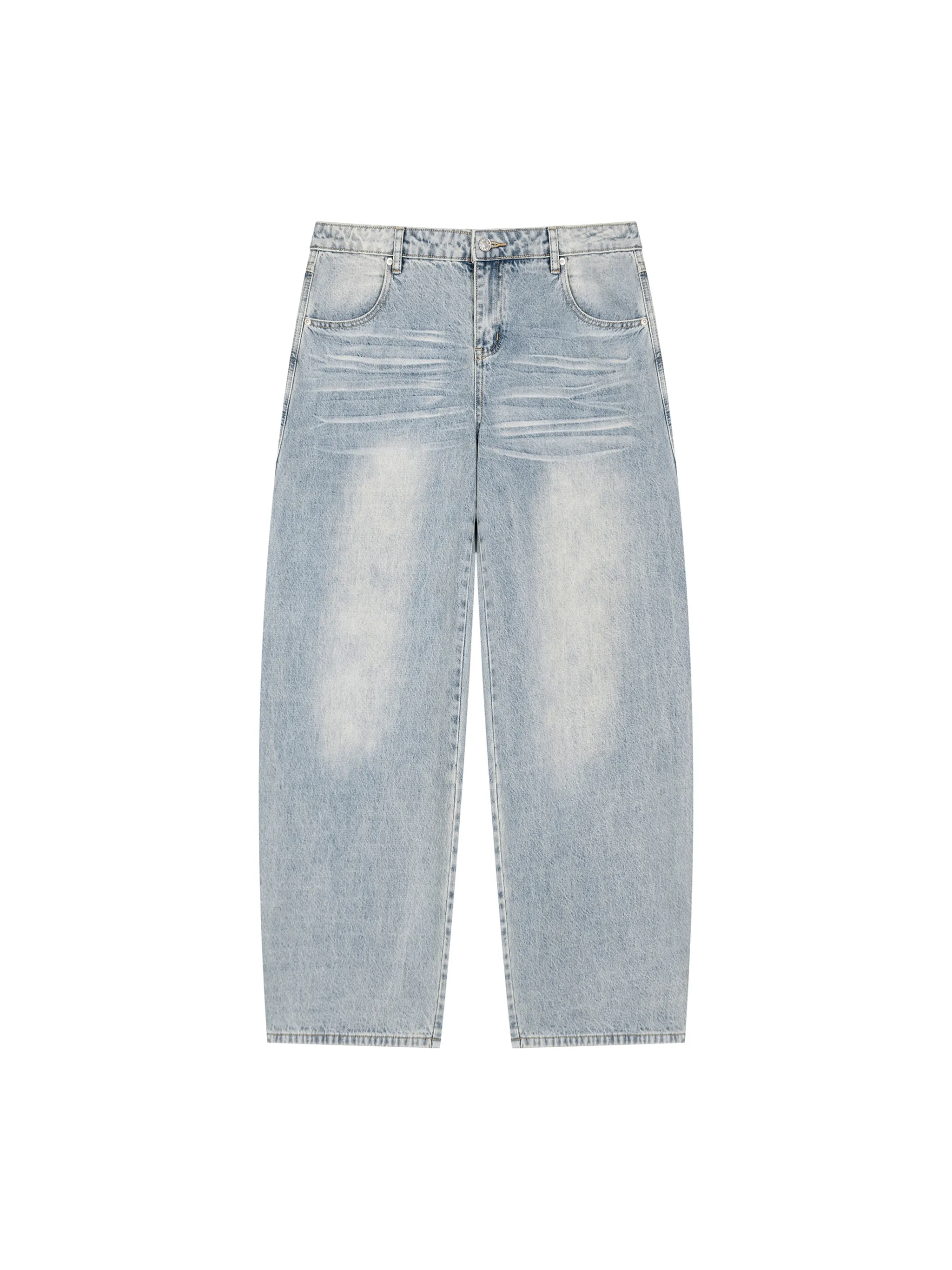 Men’s Enzyme Wash Wide Leg Jeans