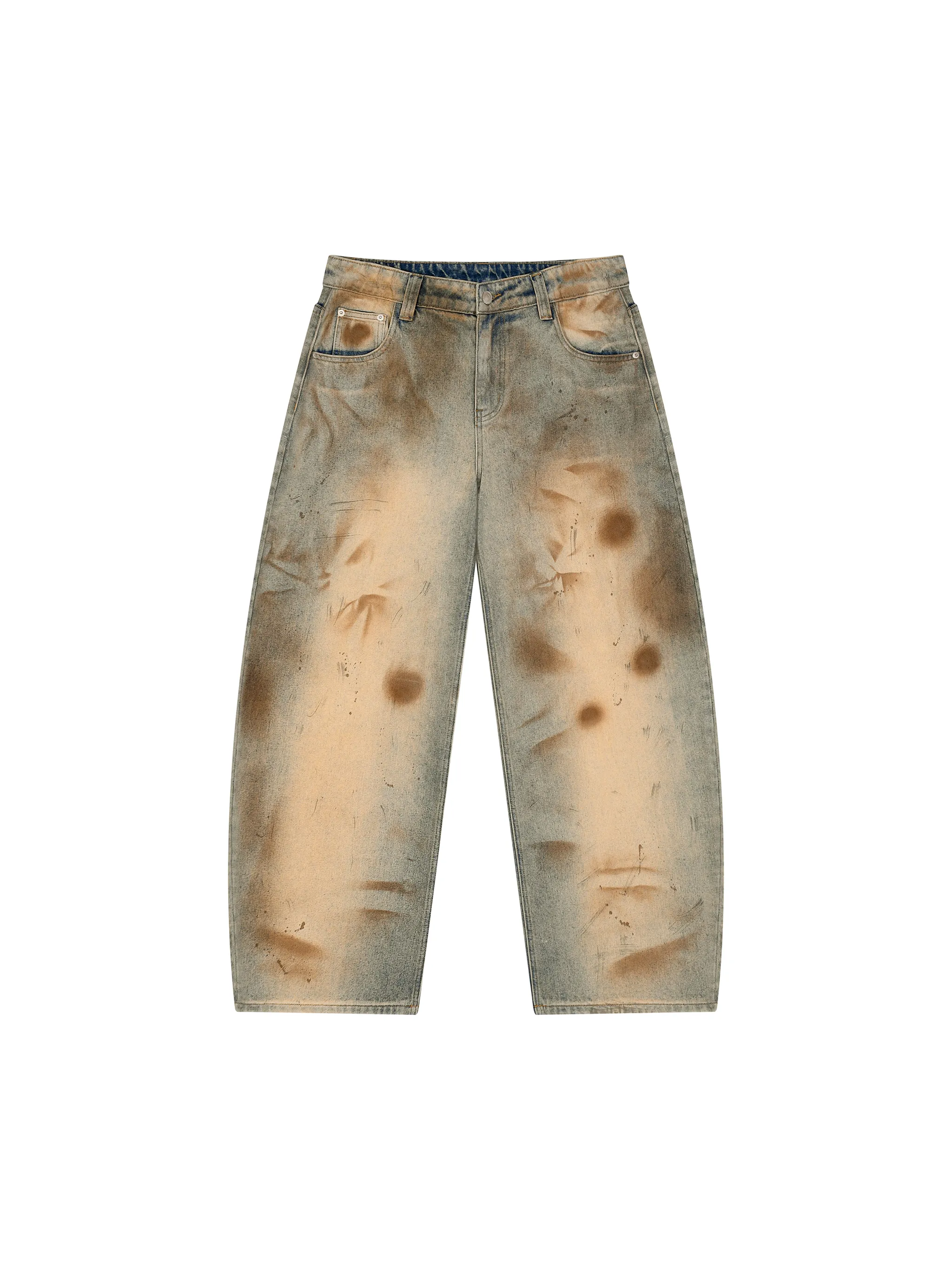 Men’s Vintage Wash Barrel Leg Jeans