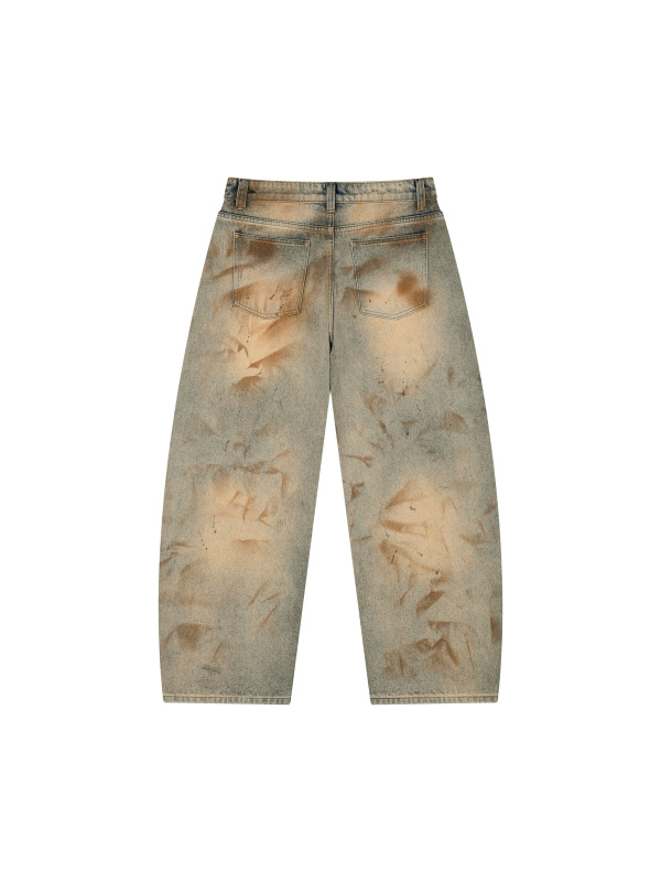 Men’s Vintage Wash Barrel Leg Jeans