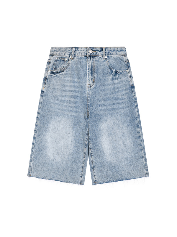 Men’s Vintage Wide Leg Denim Shorts