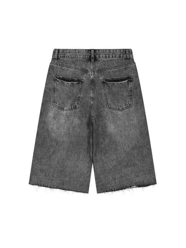 Men’s Vintage Wide Leg Denim Shorts