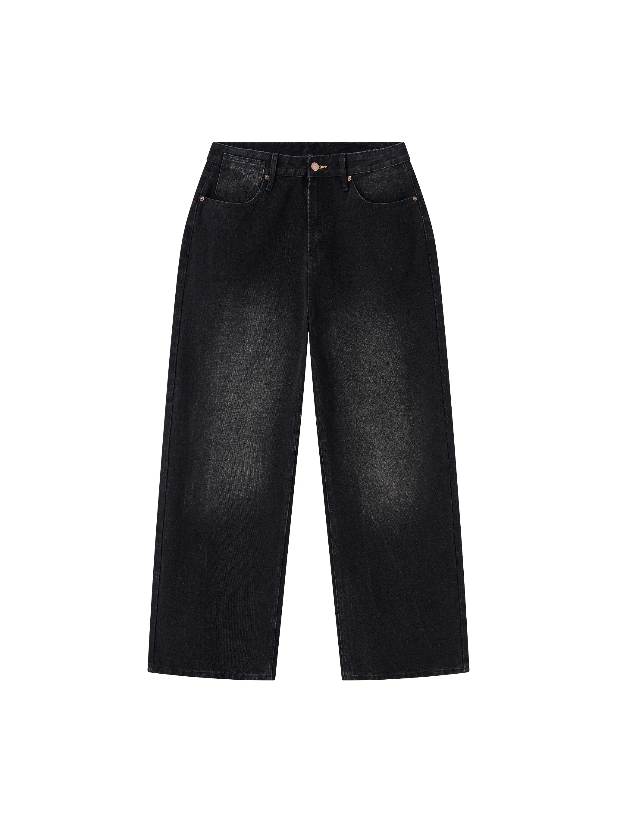 Men's Vintage Wash Wide Leg Jeans