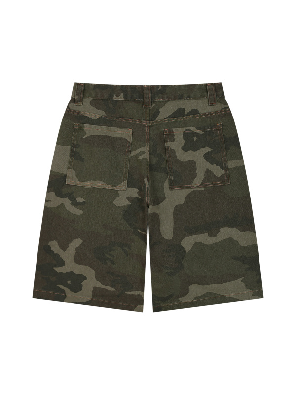 Men's Wide Leg Camo Shorts