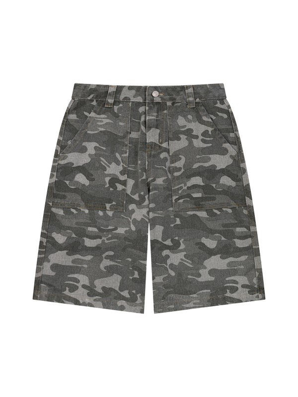 Men's Wide Leg Camo Shorts