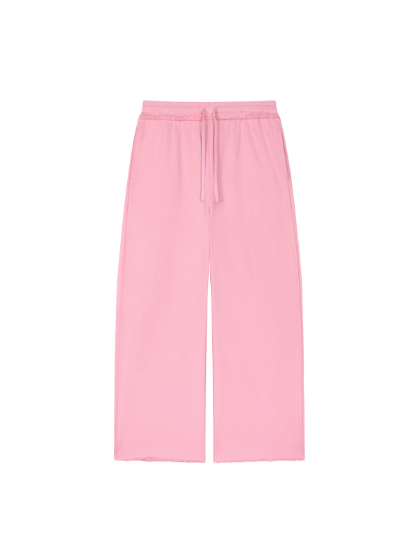 Women’s Wide Leg Raw Edge Sweatpants