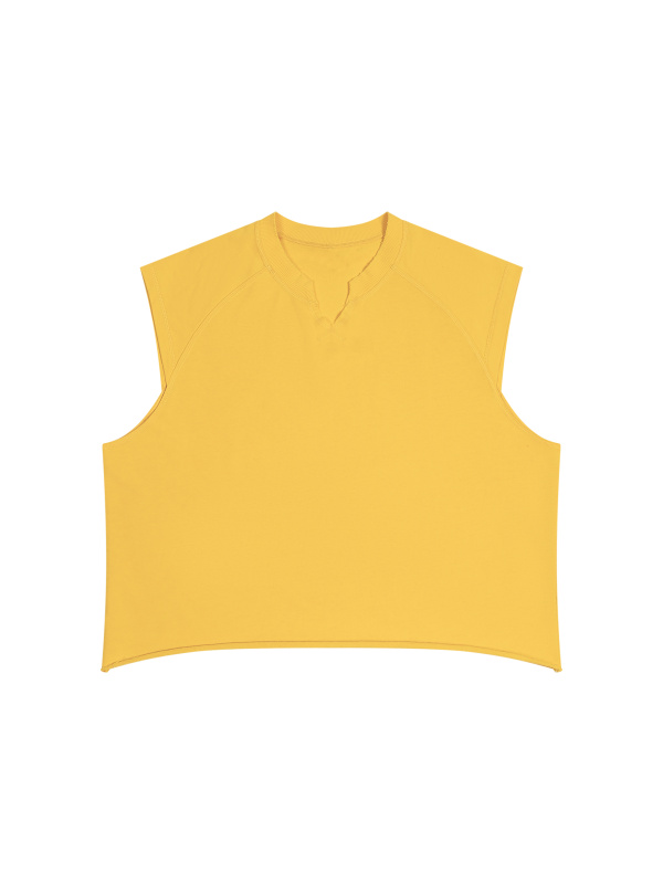 Men’s Boxy Raw Hem Tank Top