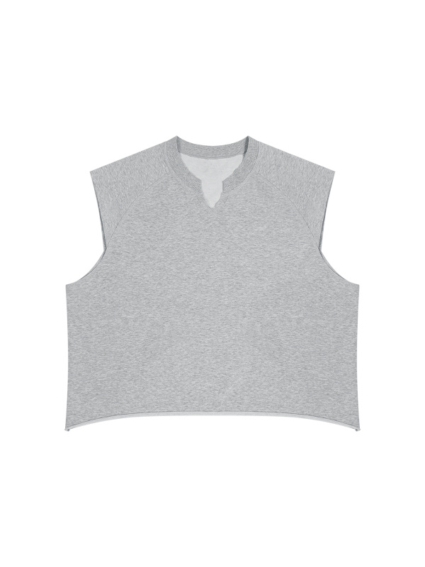 Men’s Boxy Raw Hem Tank Top