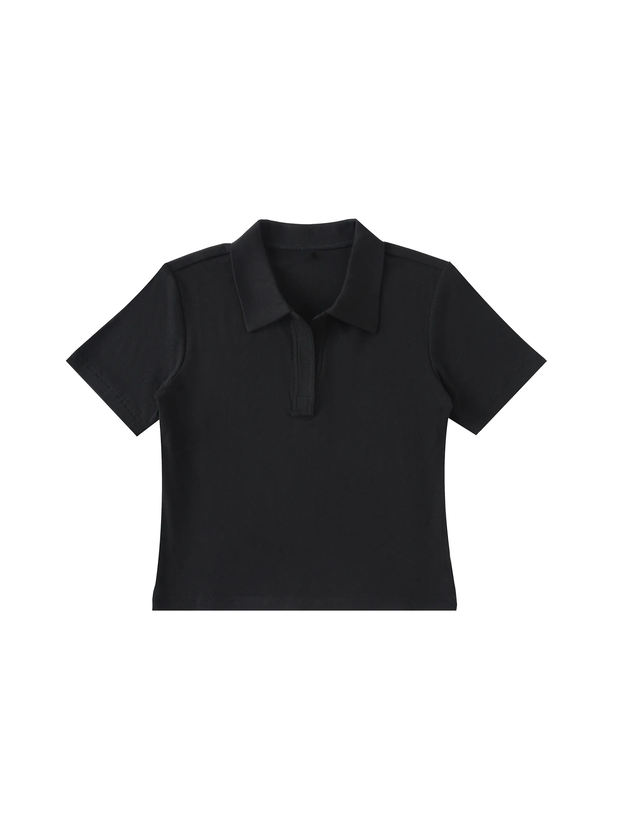 Bodycon Short Sleeve Polo Shirt