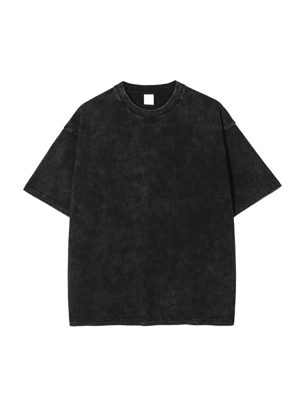 Oversize Snow Washed T-Shirt #R00037 | TAPSTITCH