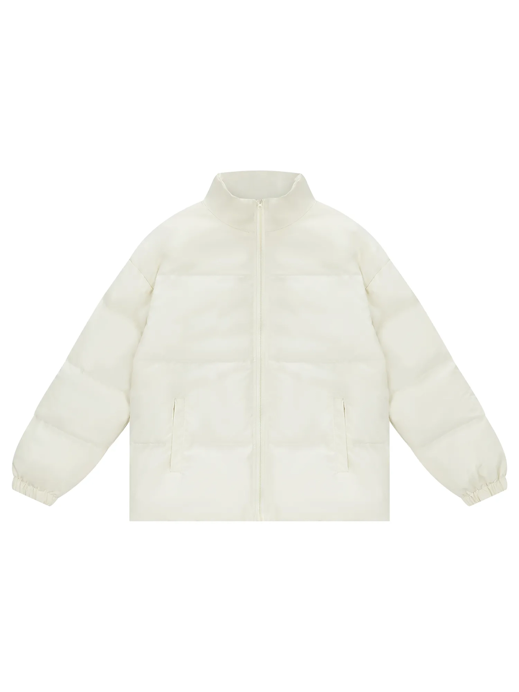 Unisex Zipper Puffer Coat - Thumbnail Image