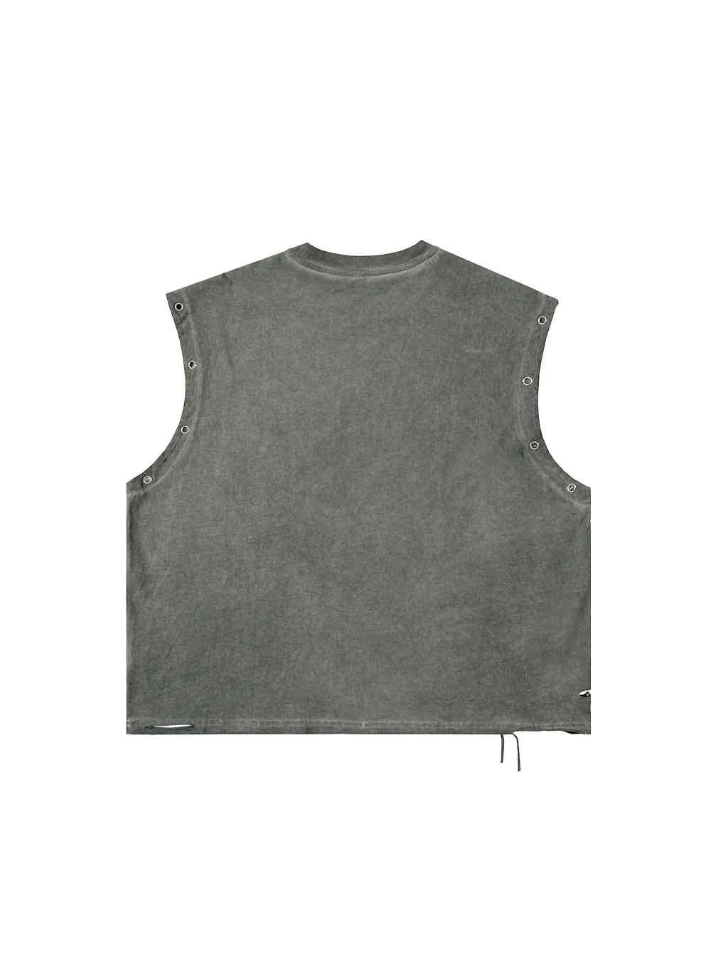 Distressed Grommet Eyelet Tank Top