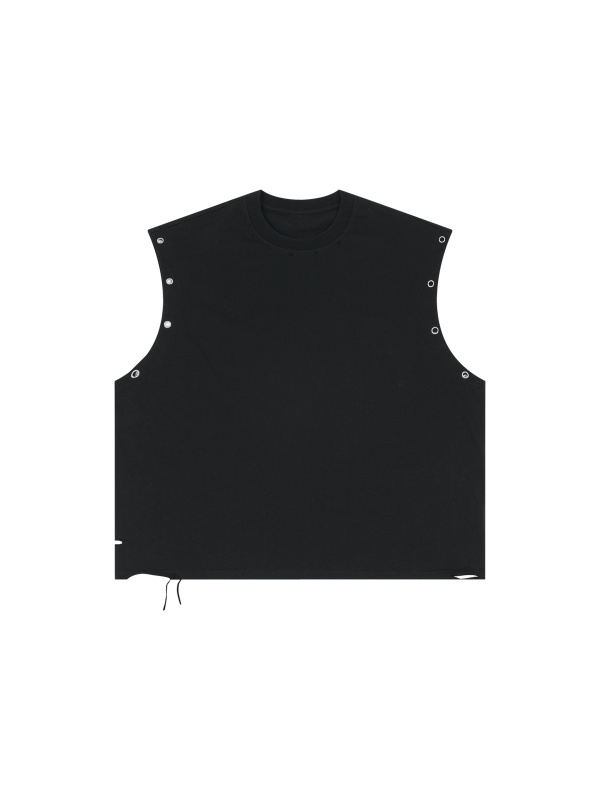 Distressed Grommet Eyelet Tank Top
