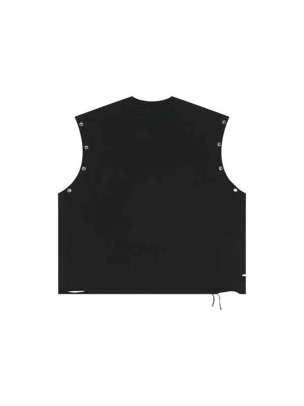 Distressed Grommet Eyelet Tank Top