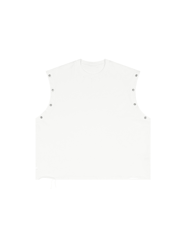 Distressed Grommet Eyelet Tank Top