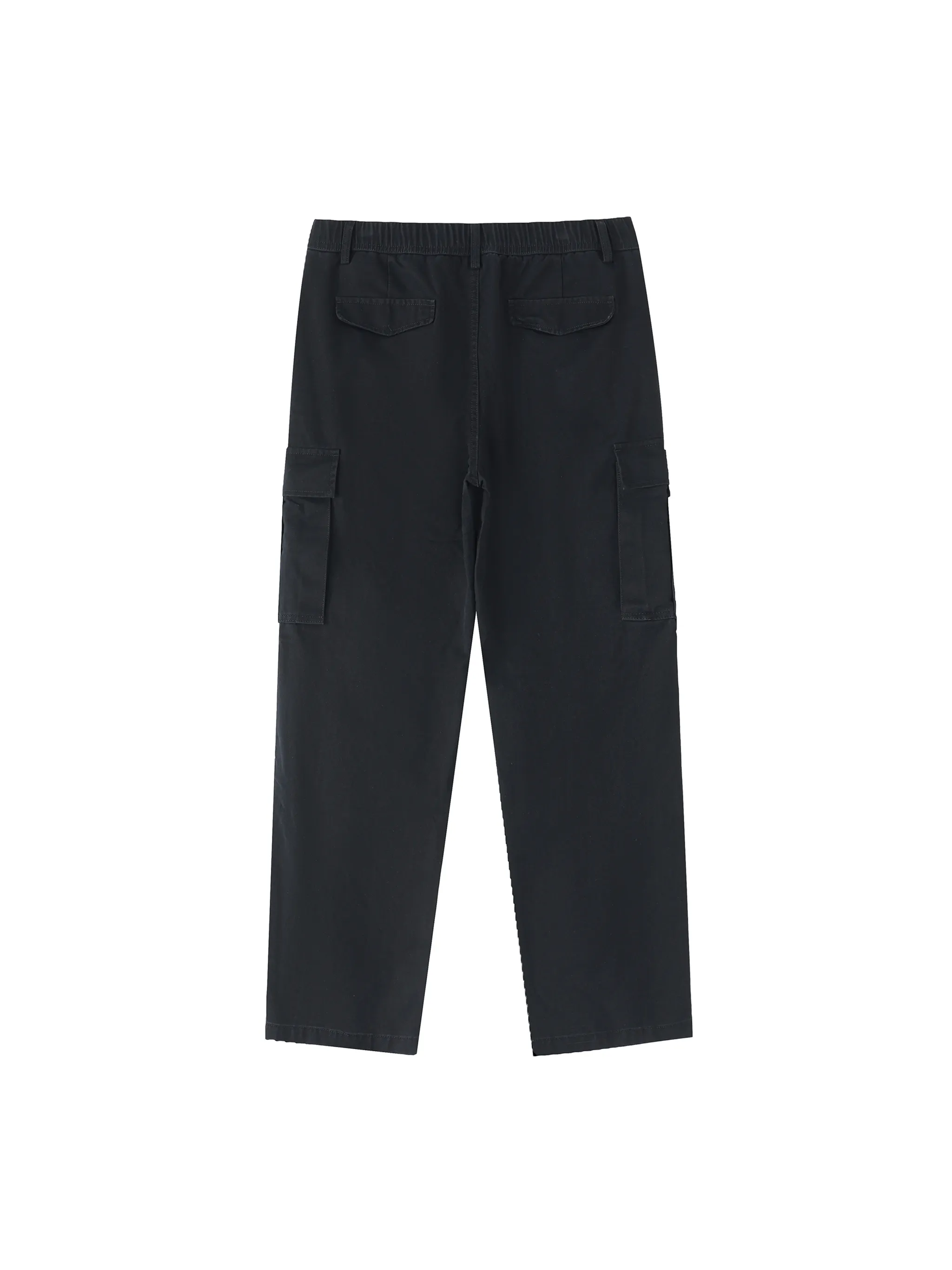 Cotton Elastic-Waist Cargo Pants