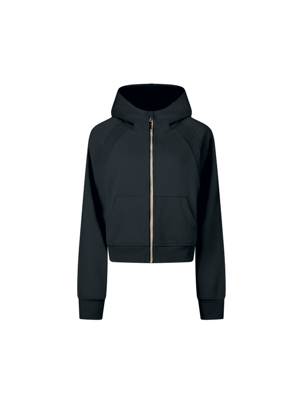 Cropped Zip-Through Hoodie