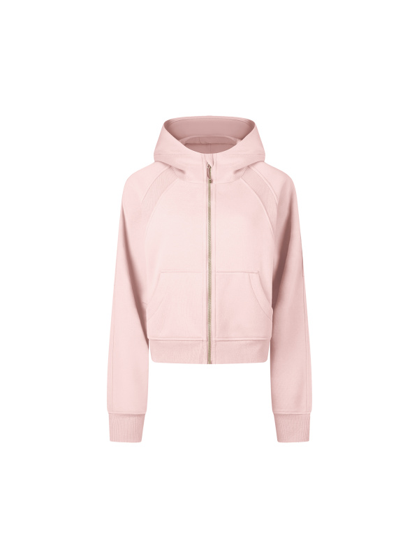 Cropped Zip-Through Hoodie