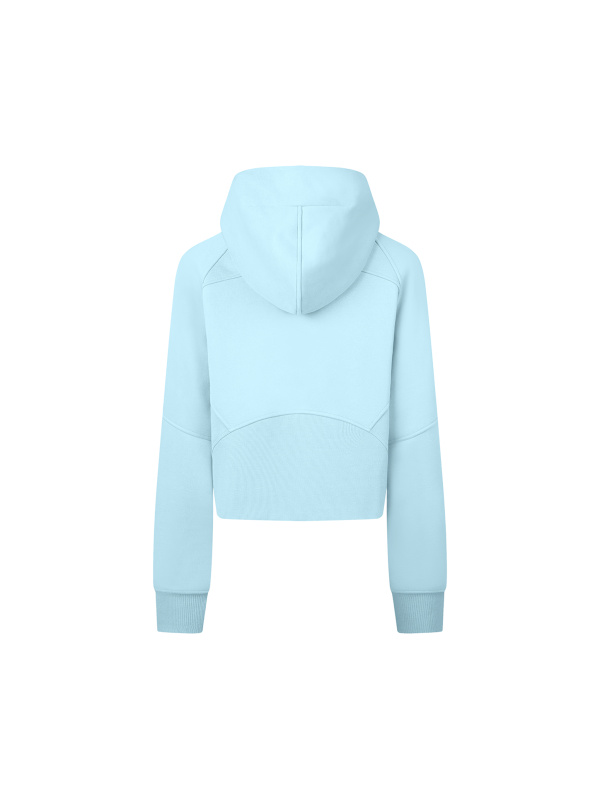 Cropped Zip-Through Hoodie