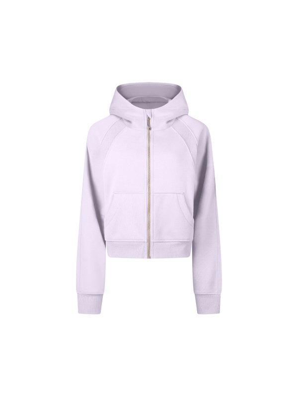 Cropped Zip-Through Hoodie
