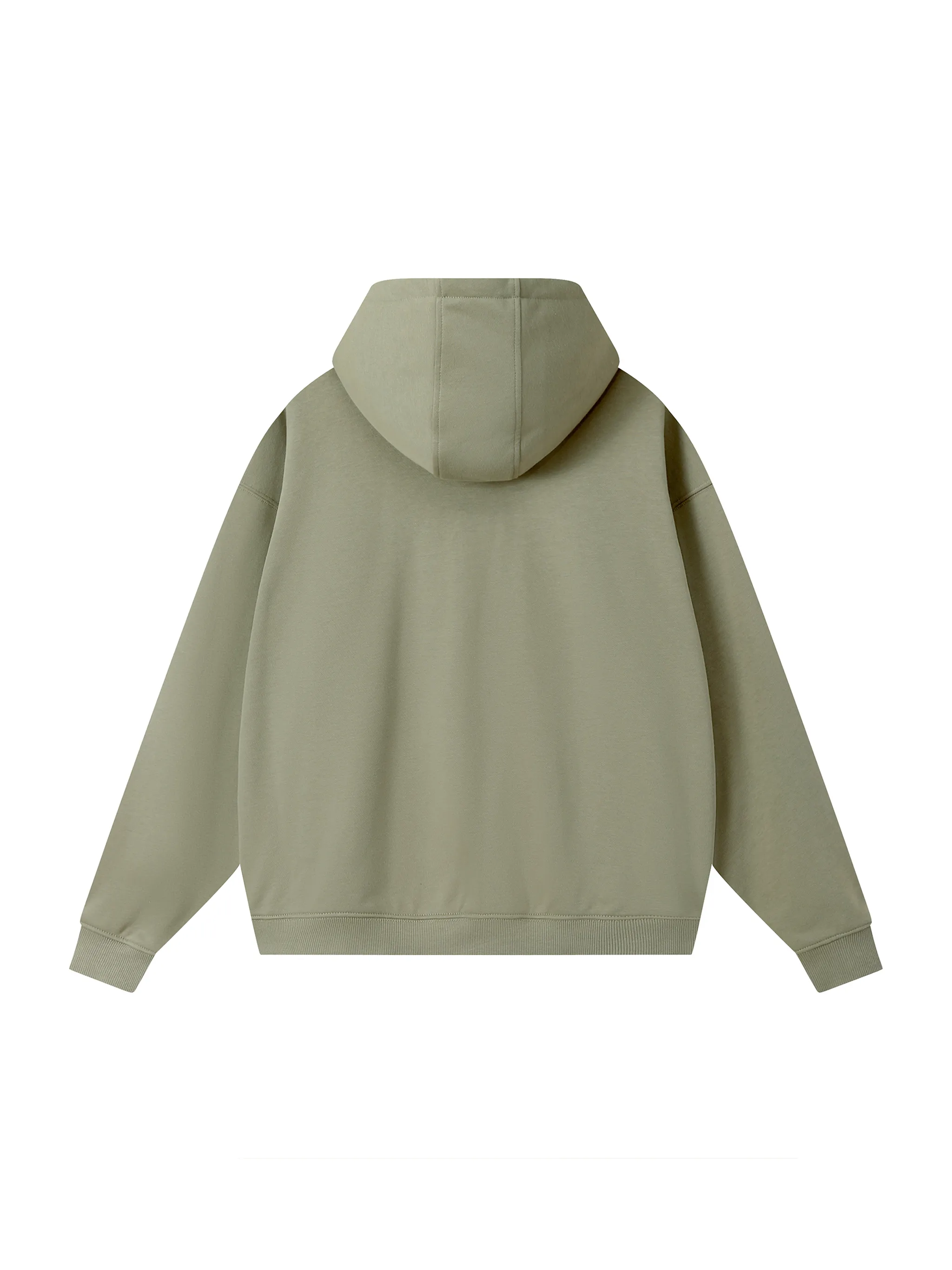 Drop-Shoulder Zip Up Hoodie