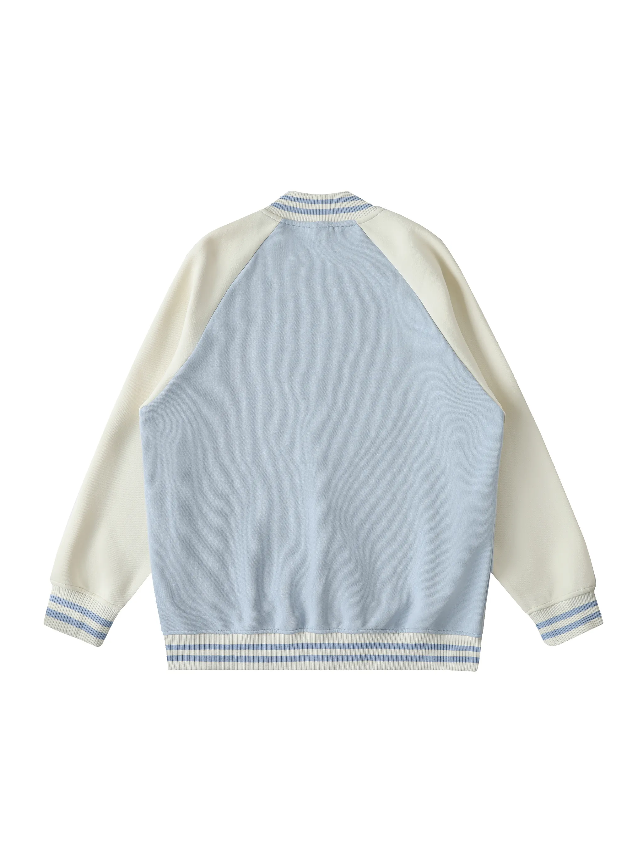 Two Tone Raglan Sleeve Varsity Jacket