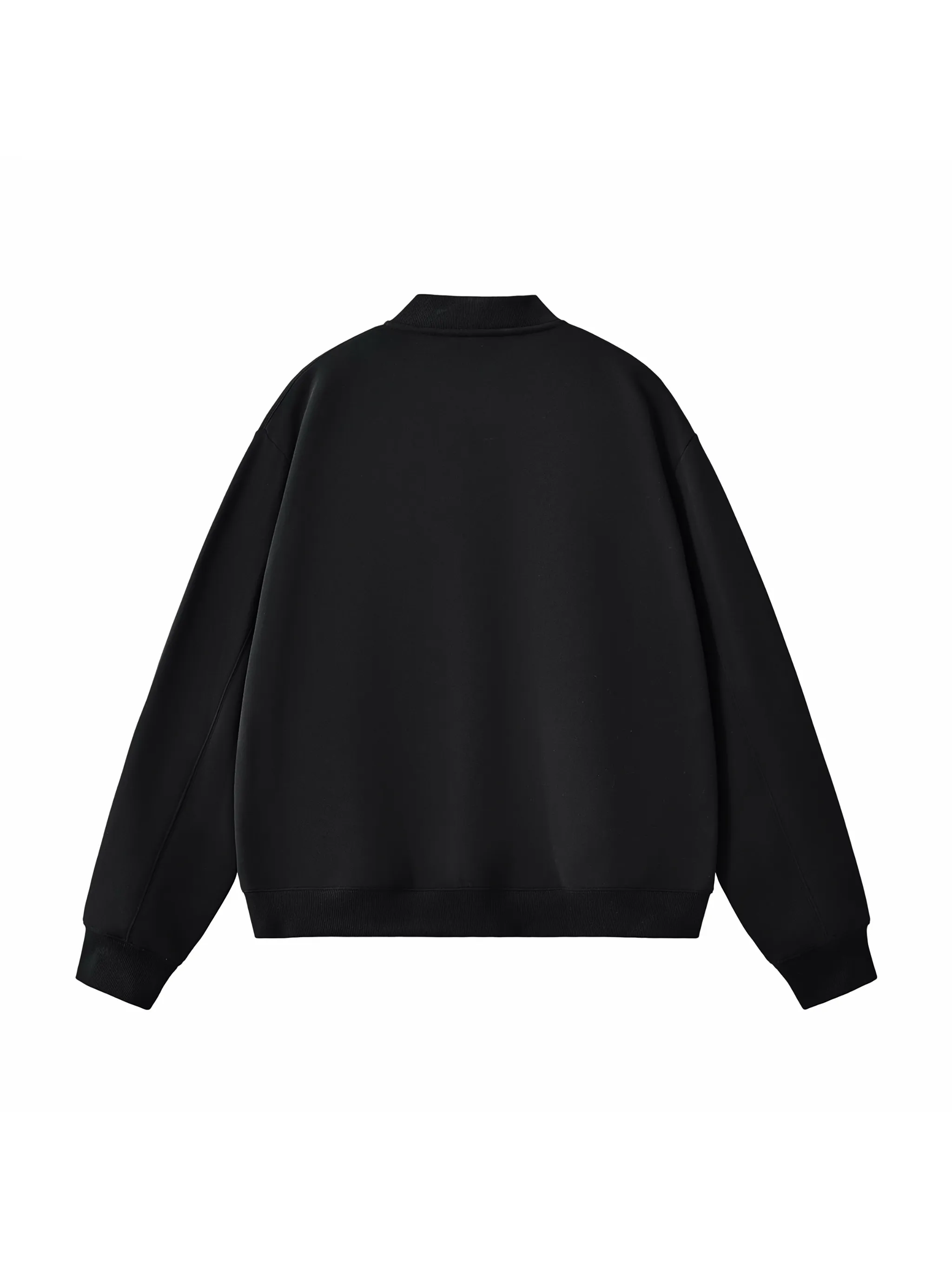 Essential Zip-Up Fleeced Varsity Jacket