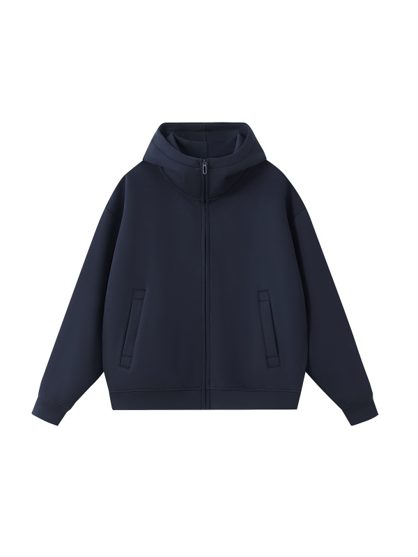 Essential Heavyweight High Neck  Zip-Up Hoodie